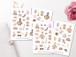 Preview: Mädchen Leopard Sticker Set